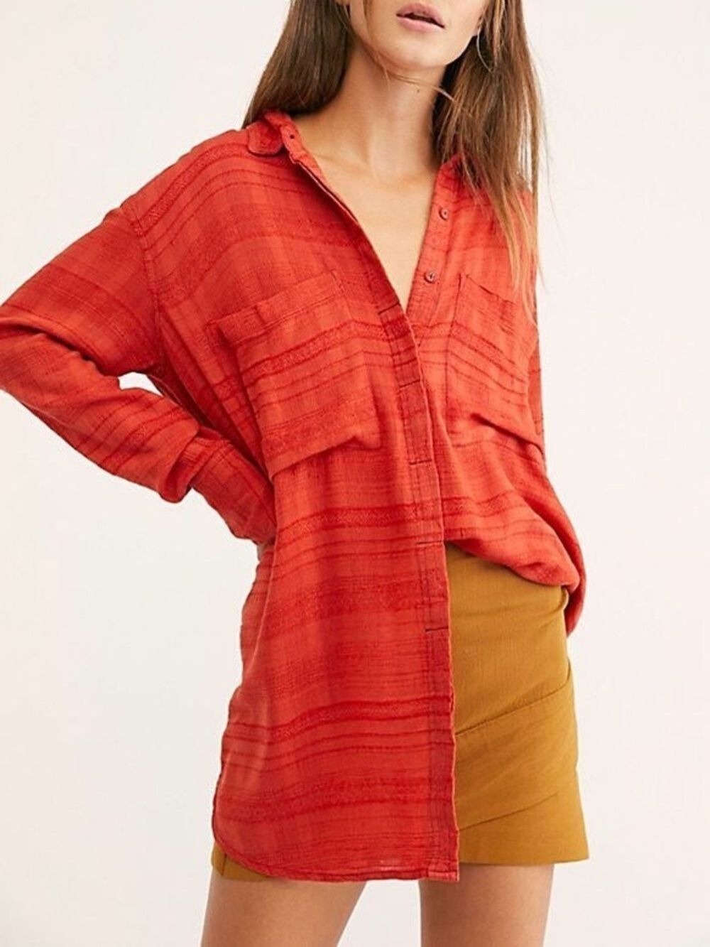Free People That's A Wrap Mini Skirt - Picture 2 of 9